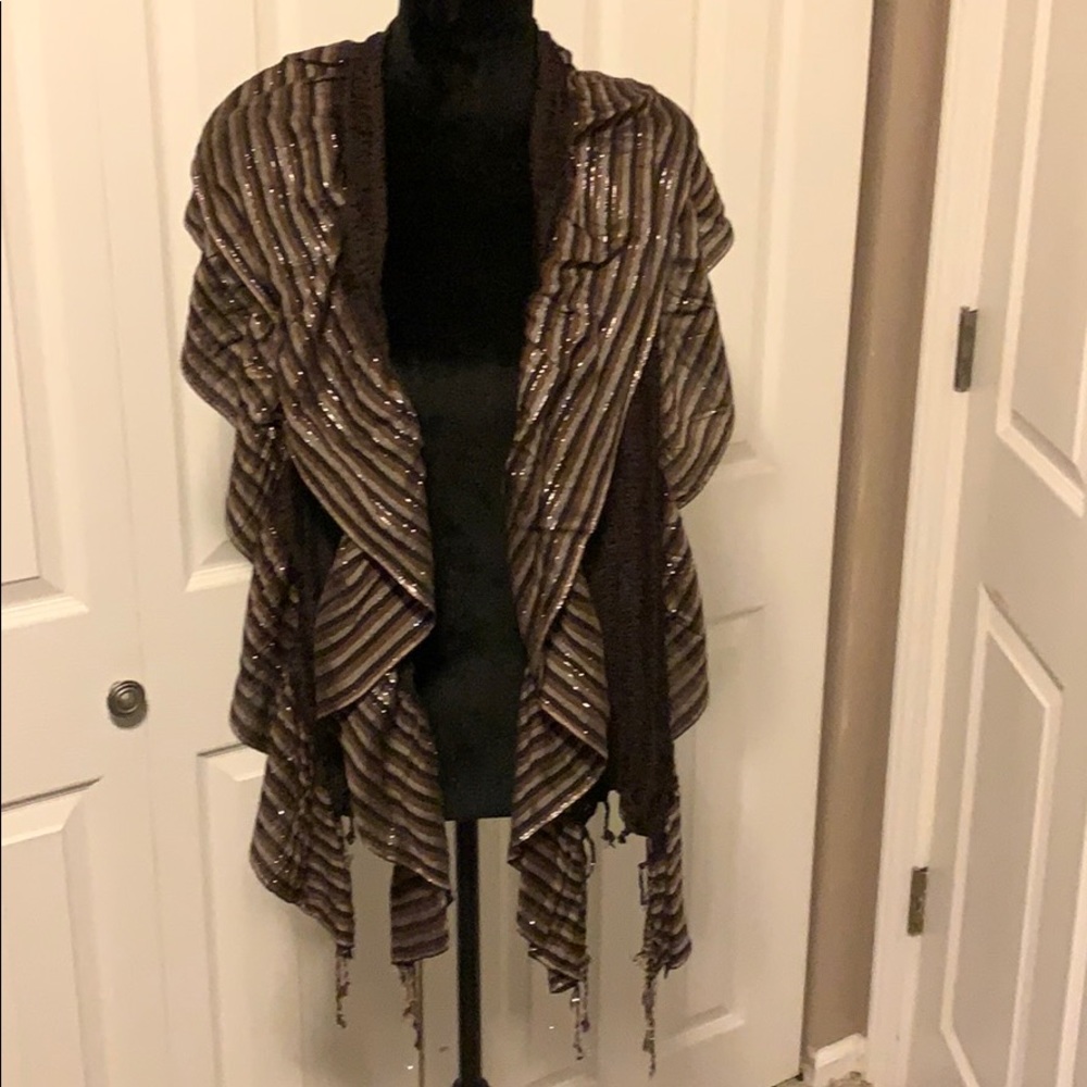 Cejon Chocolate Ruffle Scarf - Picture 3 of 8